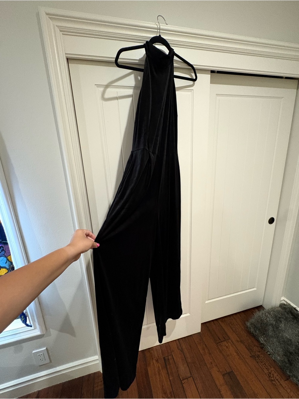 GAP Black Velvet Halter Jumpsuit's